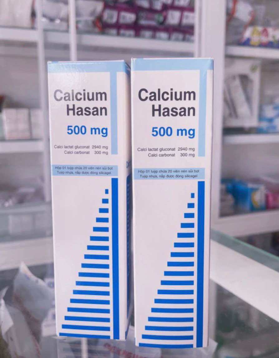 Viên sủi calcium hasan bổ sung canxi ngăn ngừa nguy cơ loãng xương 500mg
