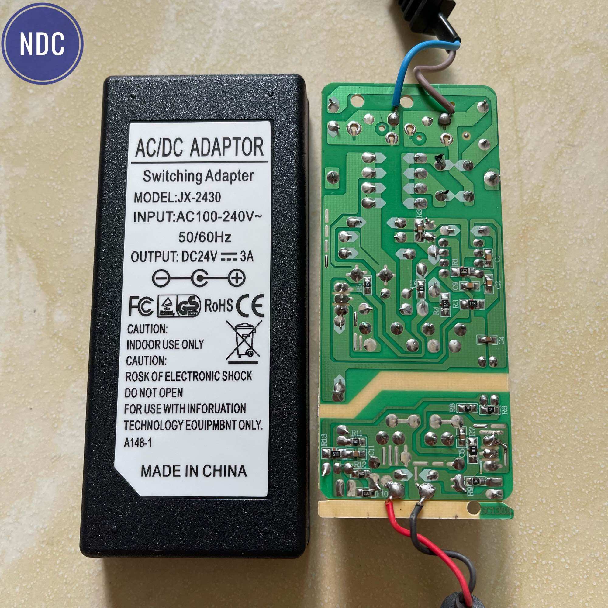 [HCM]Nguồn 24V-3A 5.5mm (JX Loại tốt) Vòm sáng, Búa nóng lạnh, Đèn led, Camera