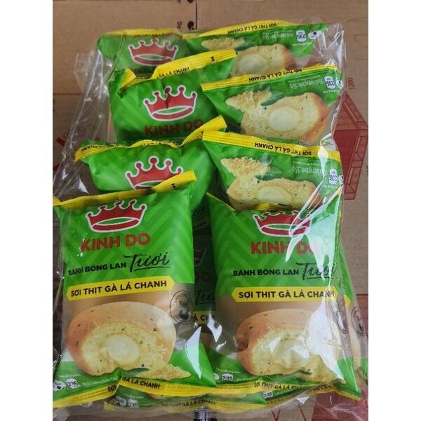 Bánh Bông Lan Tươi Gà Lá Chanh ( 1 bịch 10 cái)