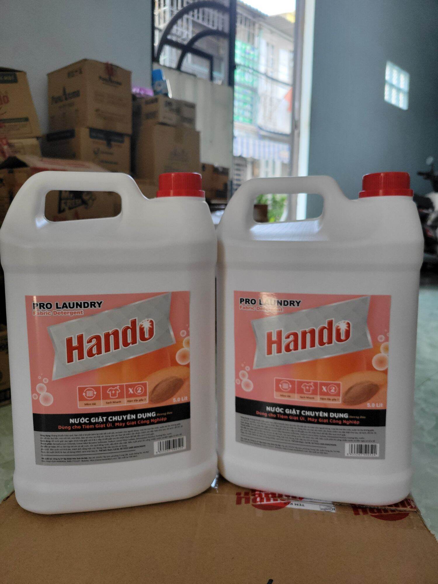 Thùng 04 Can nước giặt không mùi 5L Hando