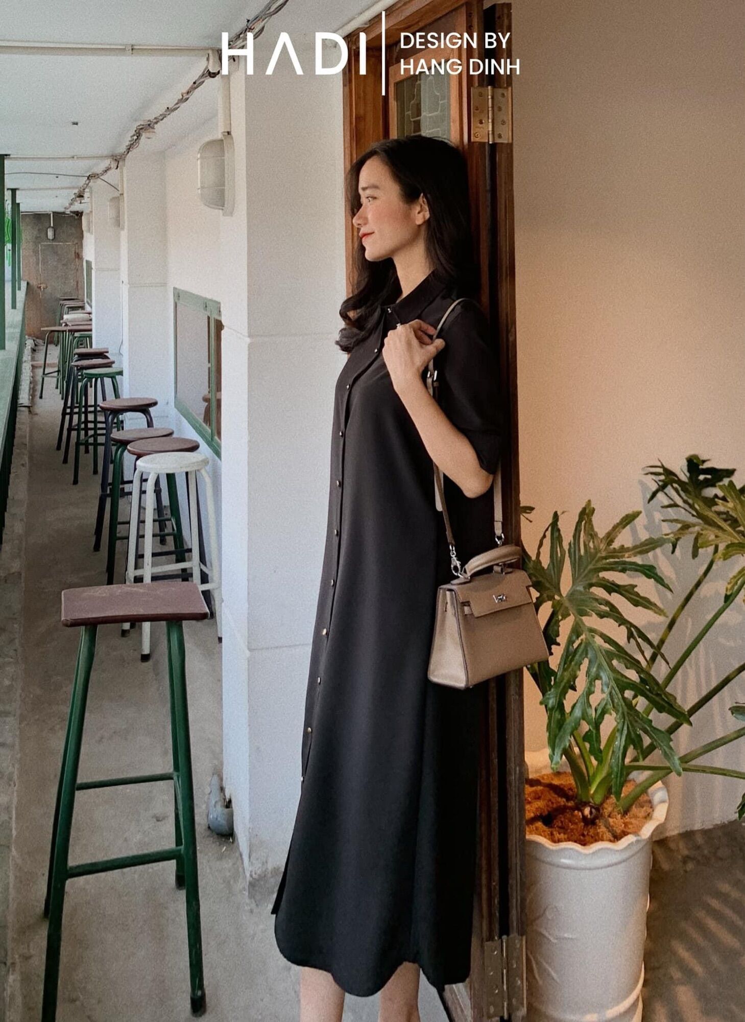 Đầm sơmi dáng suông rộng - Hạnh