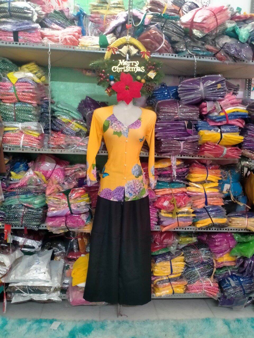 áo bà ba in hoa 4d k có  quần
