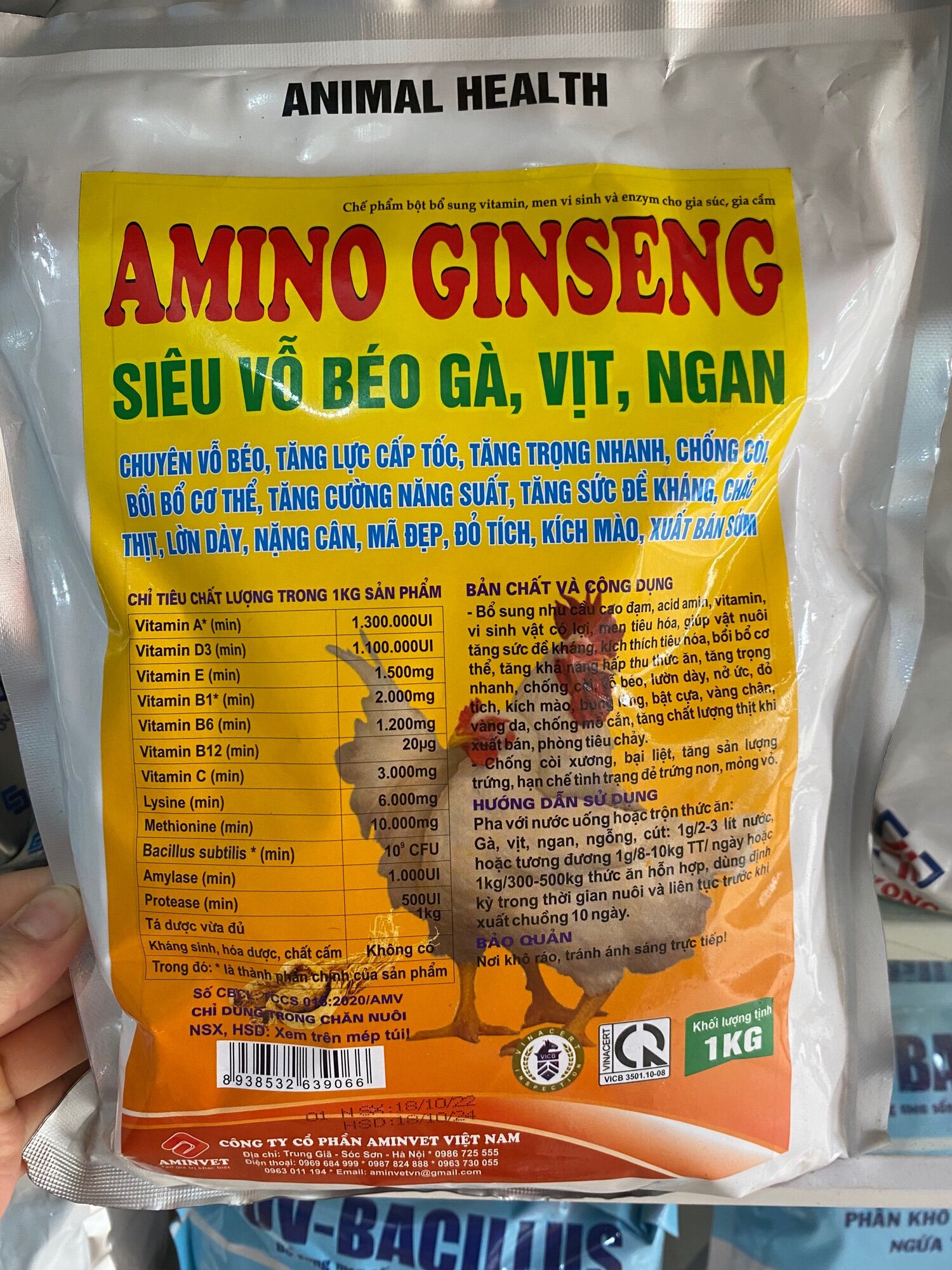Siêu vỗ béo cao đạm gà, vịt , ngan 1kg