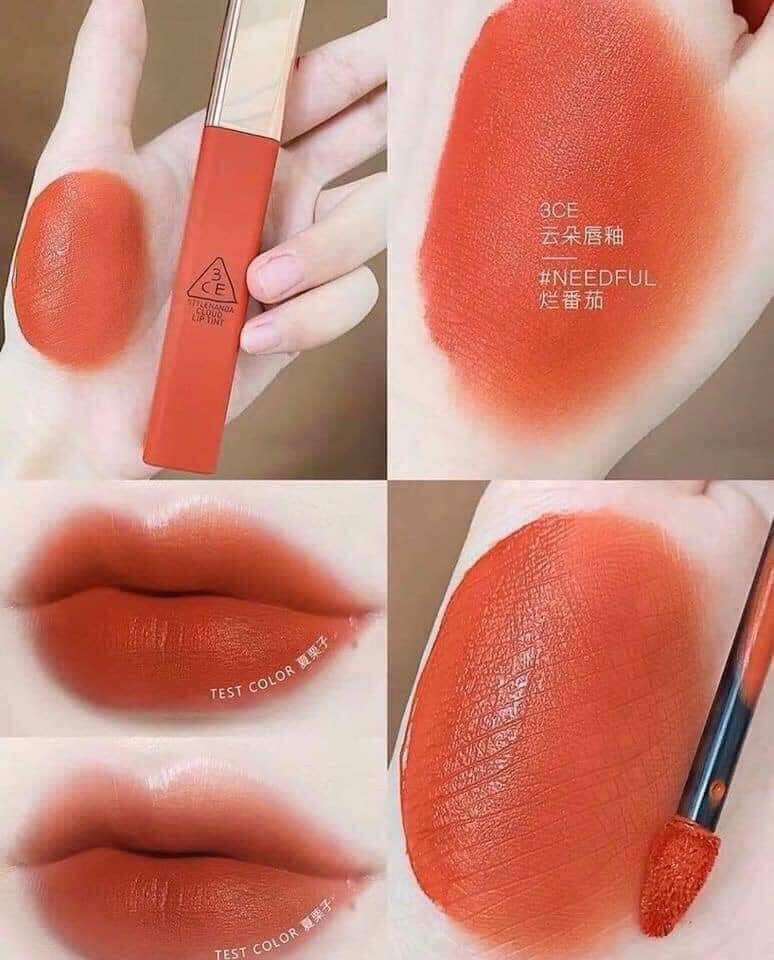 Son Kem 3ce  Needful  Cloud Lip Tint chất son siêu lì . mềm mịn không gây khô môi  Hàn Quốc
 15g