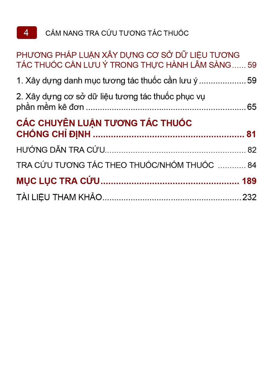 Sách - Cẩm nang tra cứu tương tác thuốc (cần lưu ý trong thực hành lâm sàng)