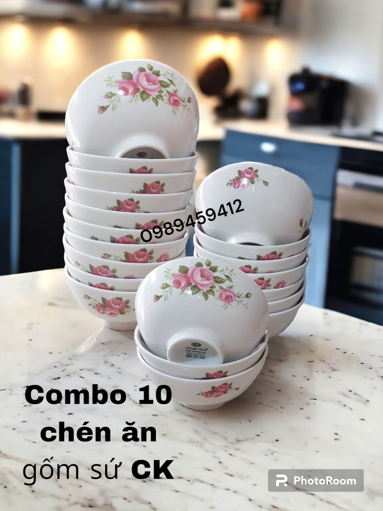 Combo 10 chén cơm CK | Gốm sứ CK