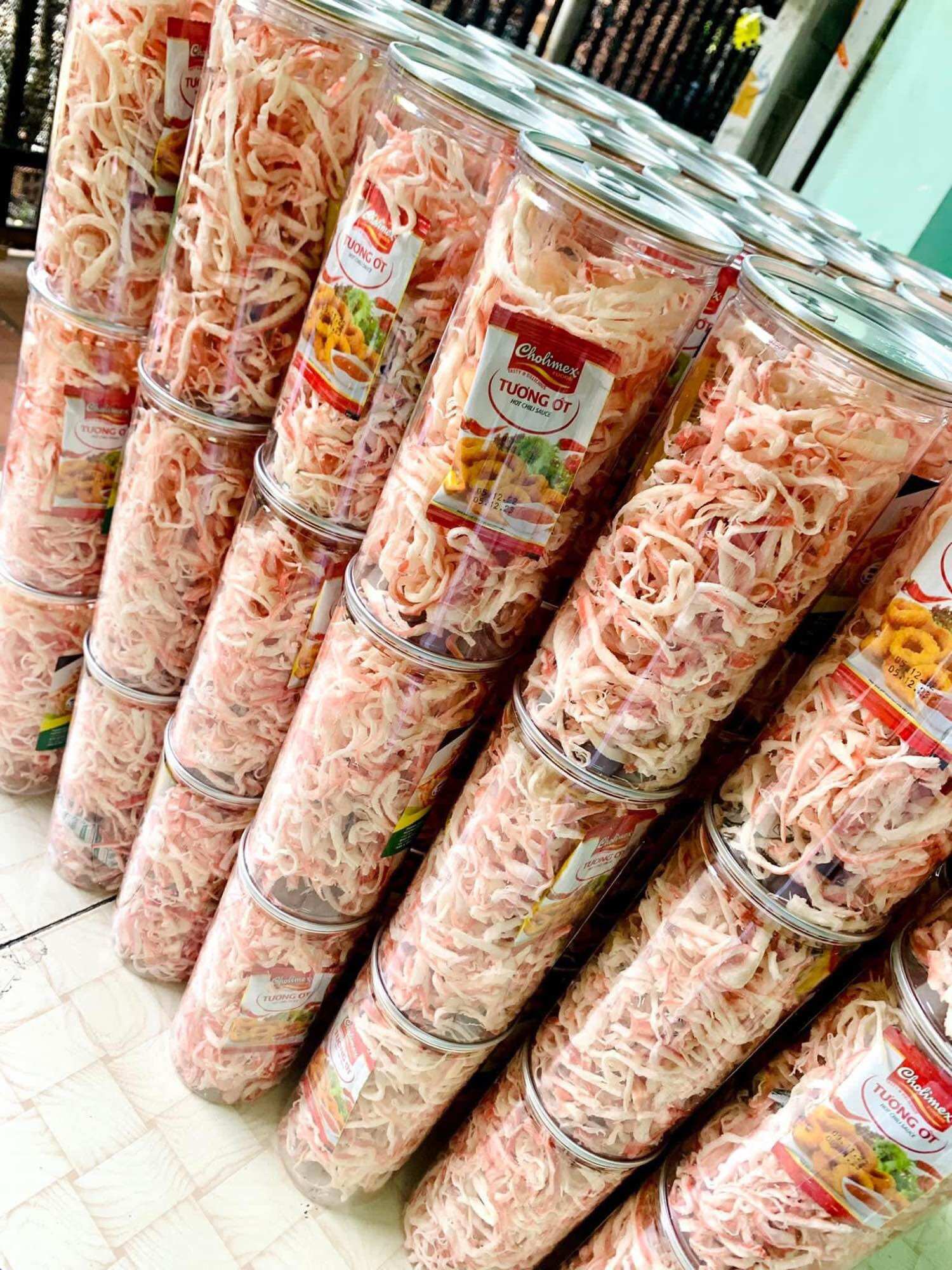 Mực thái xé sợi hấp dừa 250gr