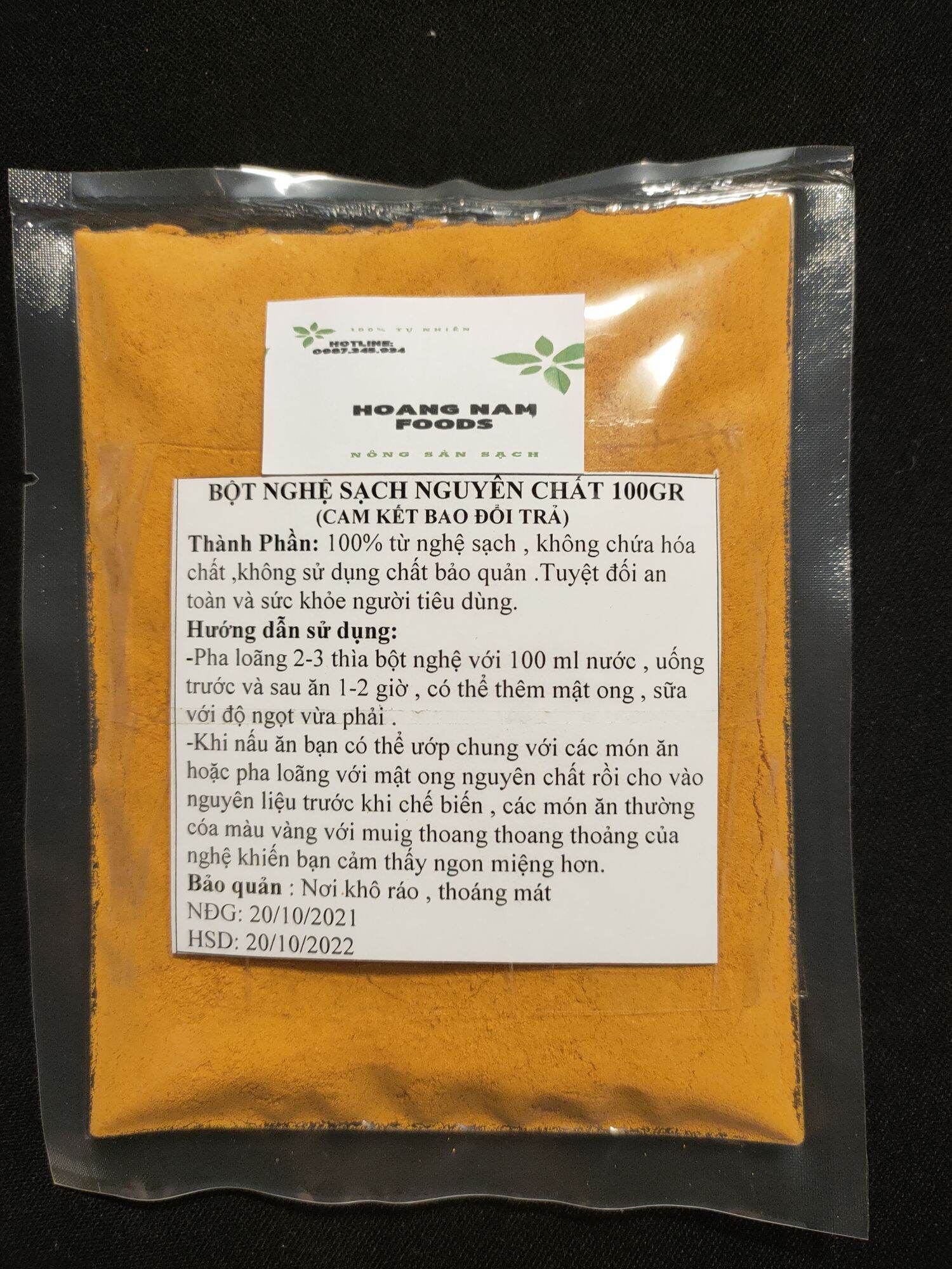 100gr bột nghệ nguyên chất