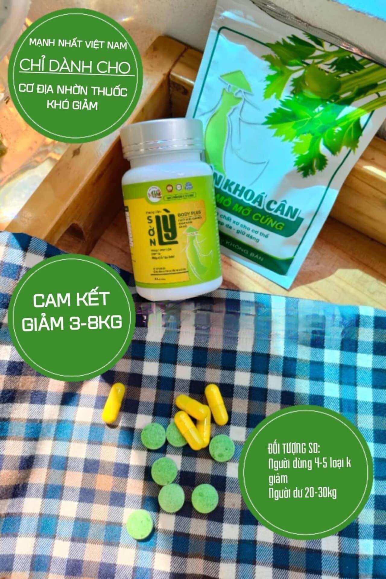 Giảm cân SỜN LỲ BODY PLUS xanh 15 viên (Tiến Hạnh_mới nhất 2024)