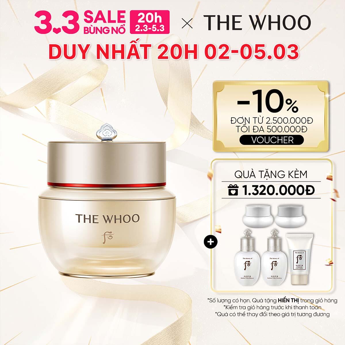 Kem dưỡng tự nhuận tái sinh da The Whoo Bichup Anti-aging Repair Cream 50ml