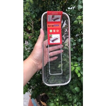Rổ inox chữ nhật dạng lưới