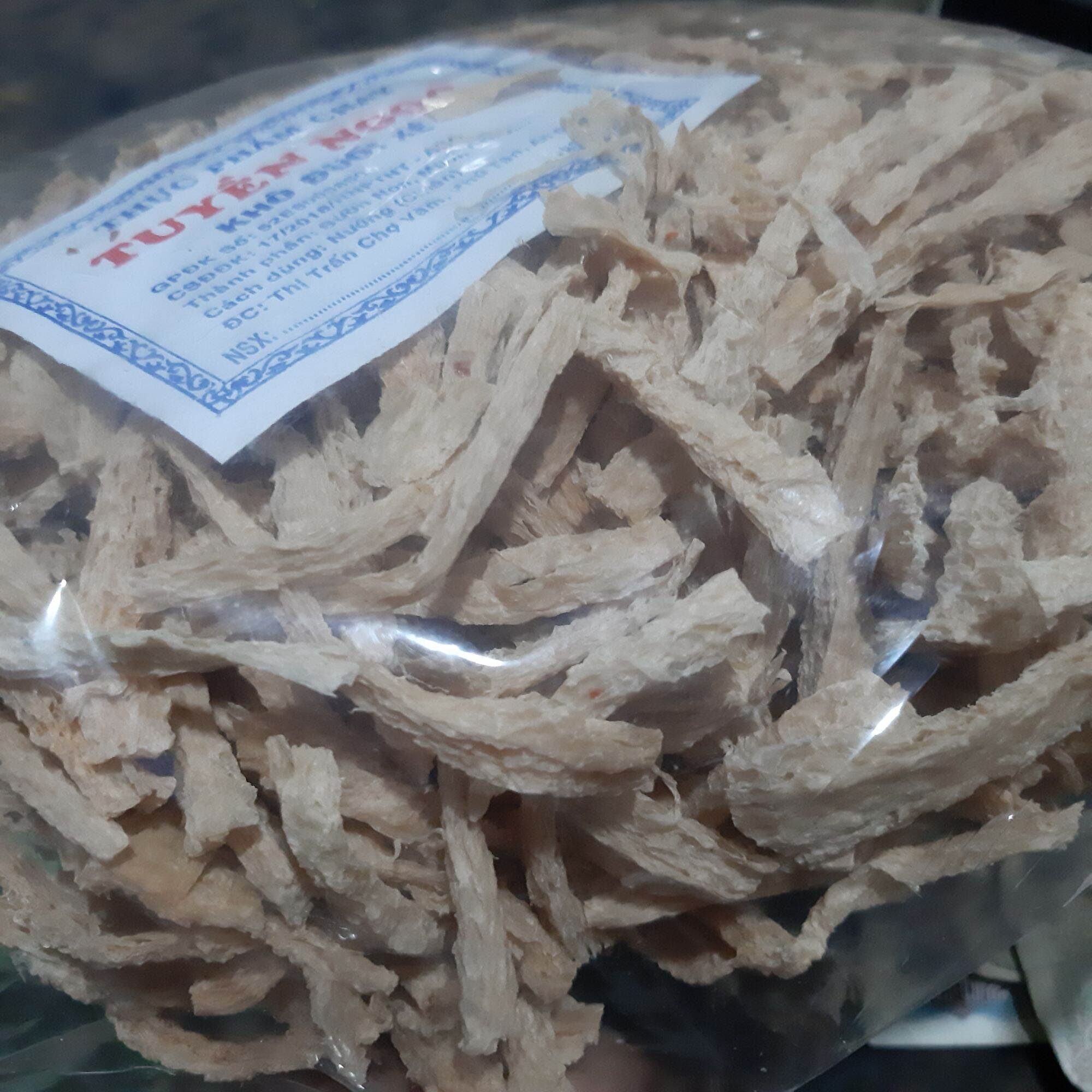Khô cá đuối chay ướp ớt xé sợi 500g