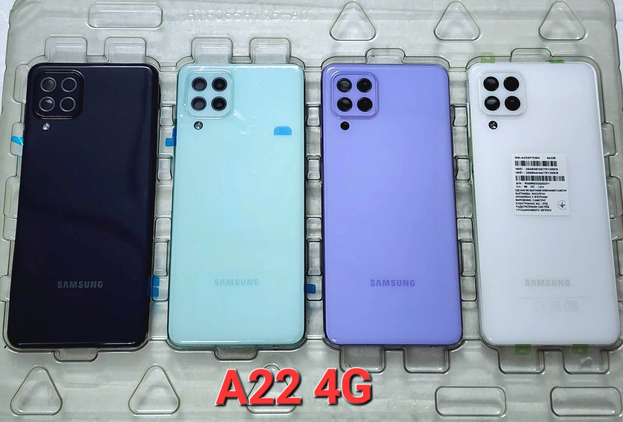Vỏ sam sung a22 4g zin full khay sim , kính camera , vỏ sam sung a22