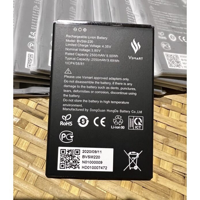 Pin vsmart bee bvsm-220 bao test đổi trả