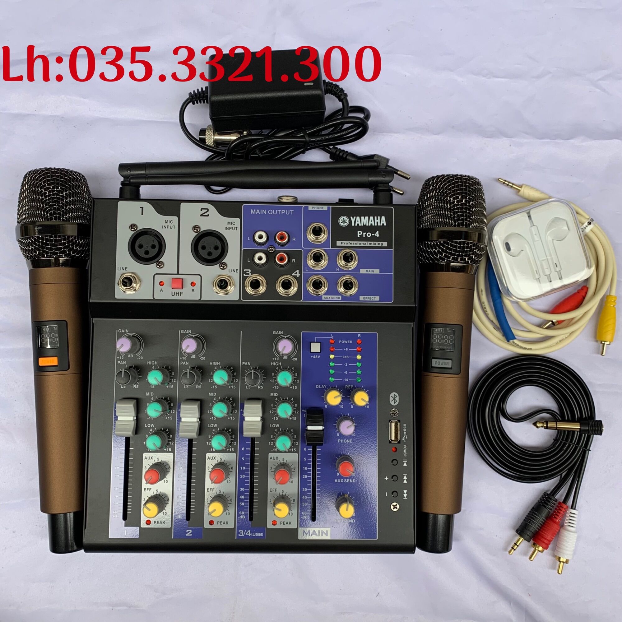 [Siêu Phẩm]Thế Hệ Mới Bàn mixer kiêm cục đây PRO 4 Hát karaoke và thu âm cực hay bh 1 năm
