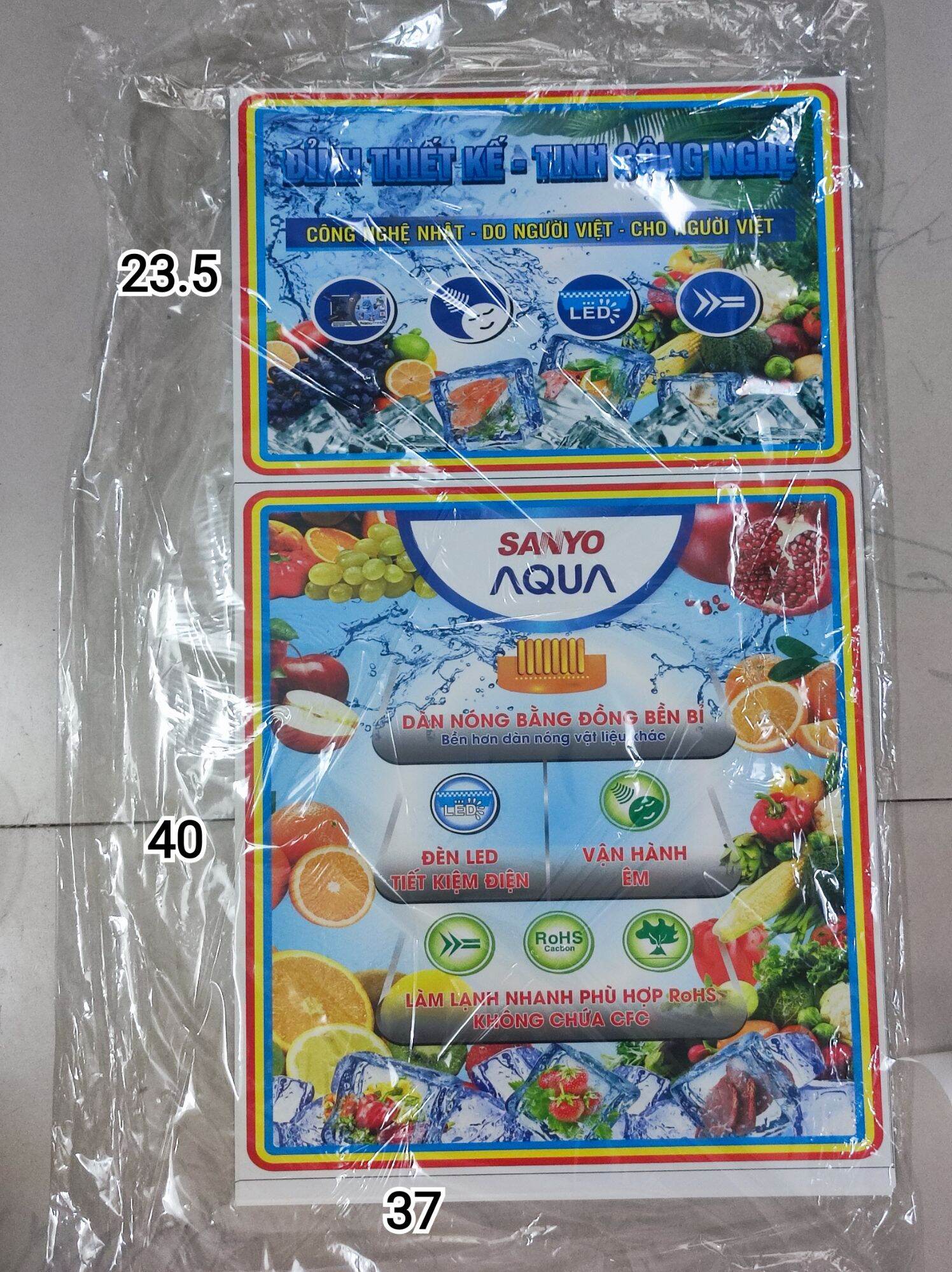 combo 10 tem dán tủ lạnh không ghi thương hiệu