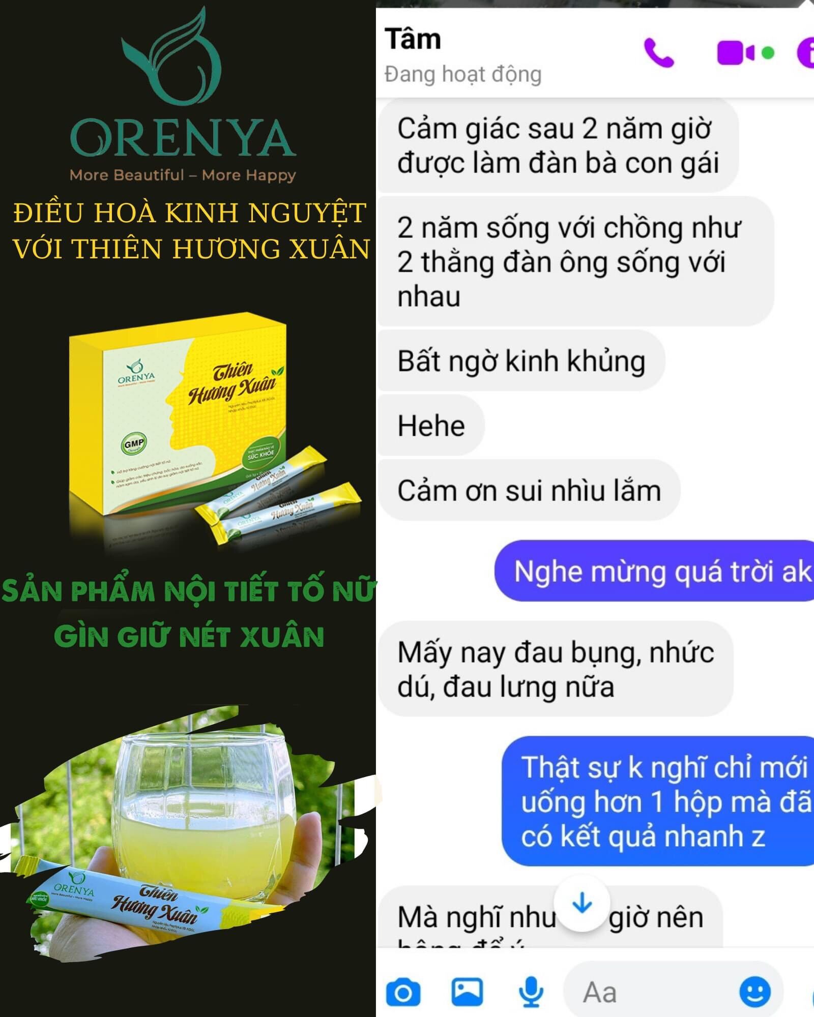 Collagen Thiên Hương Xuân Orenya dạng bột