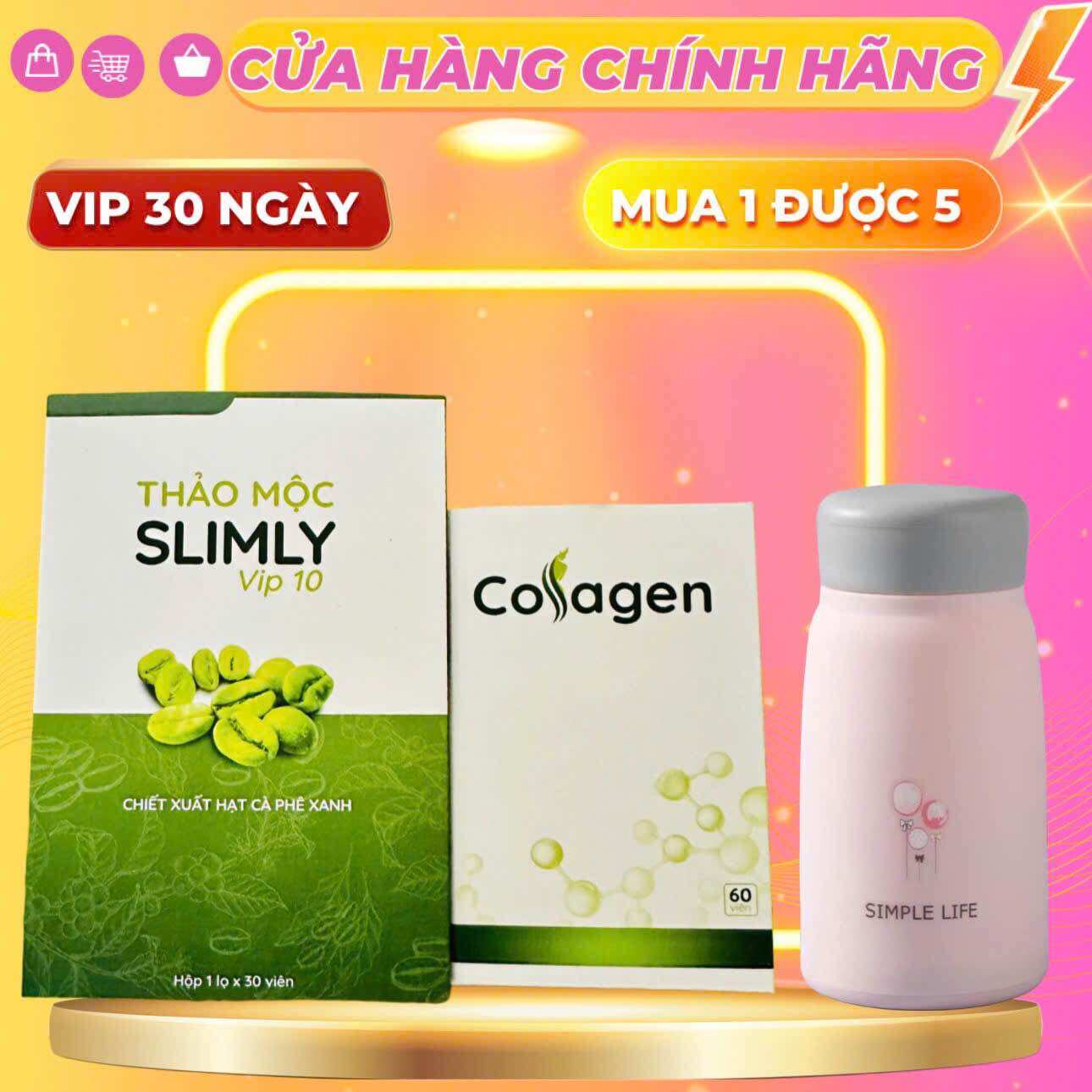  CHÍNH HÃNG  - SLIMLY VIP 10 - GIẢM CÂN SLIMLY VIP - ĐẢM BẢO KHÔNG TĂNG CÂN LẠI - AN TOÀN HIỆU QUẢ 