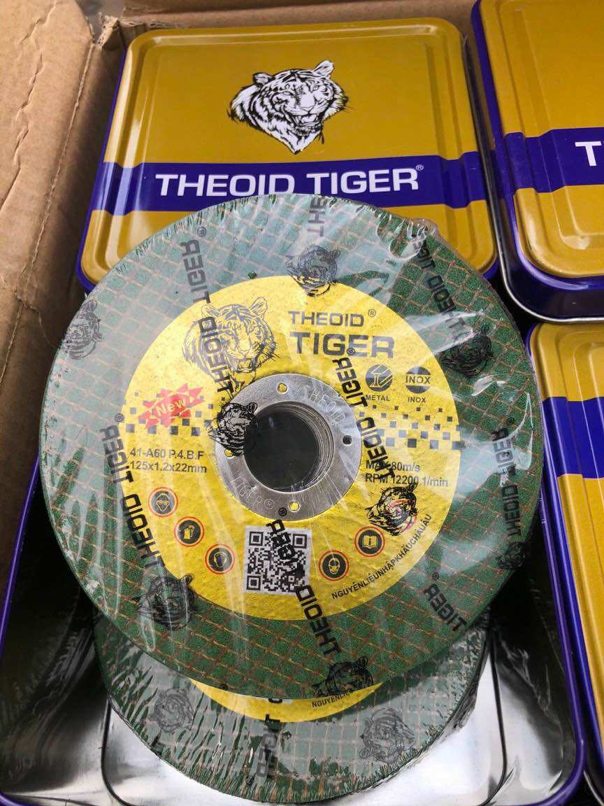 Đá cắt cắt tiger 125mm. Đá cắt sắt tiger 1 tấc 2