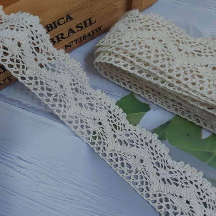 Ren chỉ cotton , phụ kiện may vá, bản rộng 4cm.