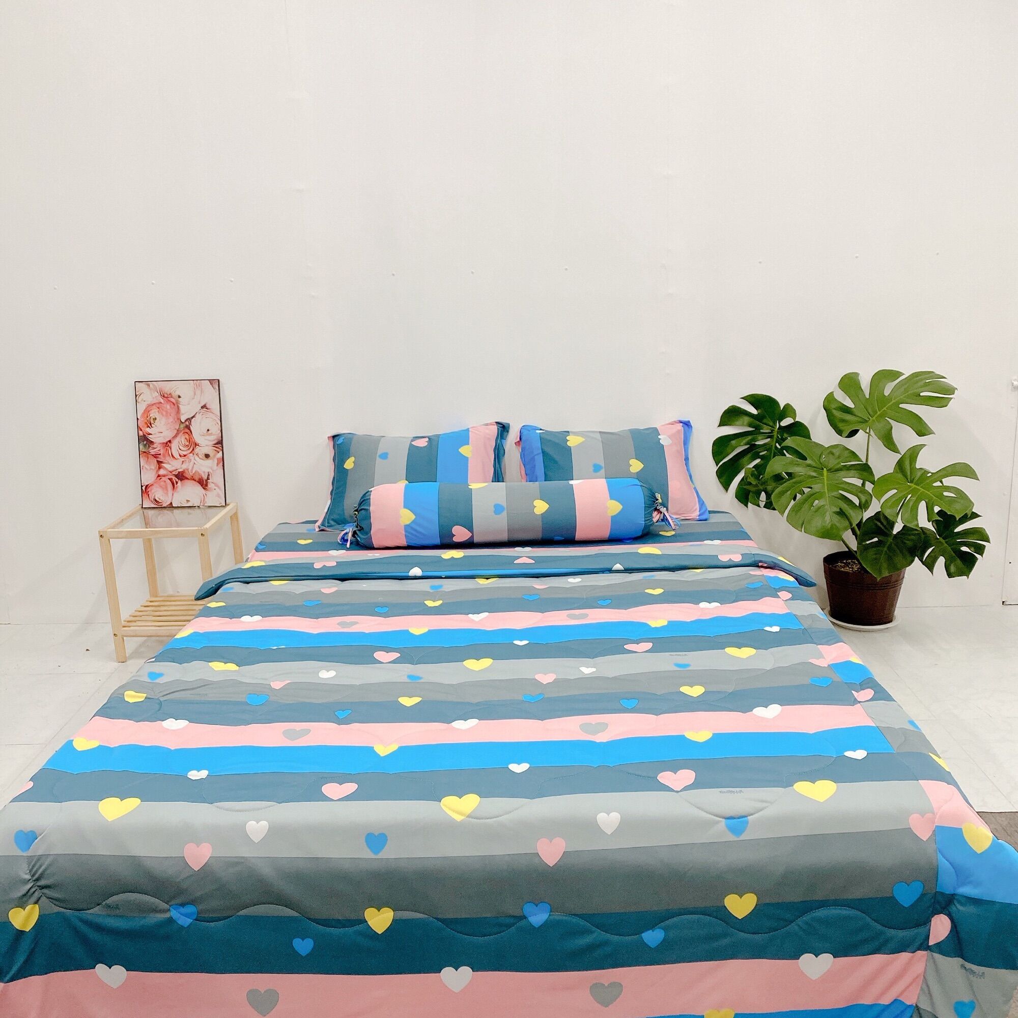 Bộ 5 chăn drap áo gối THUN LẠNH HÀN QUỐC