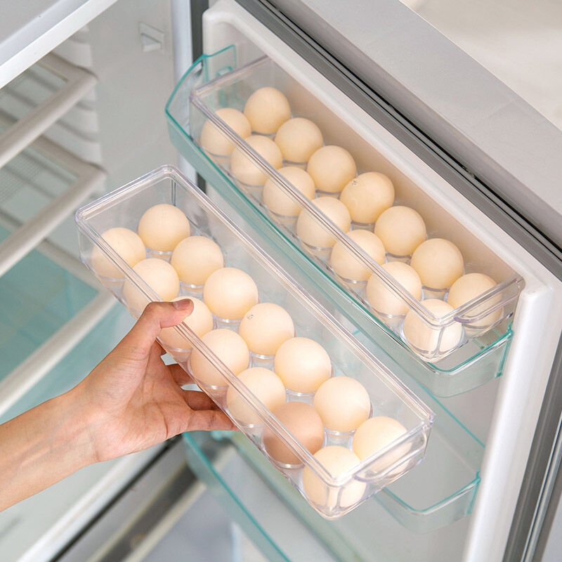 Hộp trứng gà cửa bên tủ lạnh jujiajia gia dụng trong suốt hộp đựng trứng khay đựng trứng gà để trứng hộp giữ tươi giá trứng gà