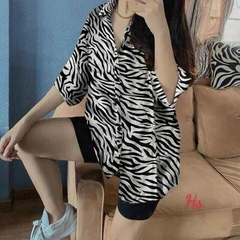 Áo sơ mi họa tiết cộc tay chất đẹp