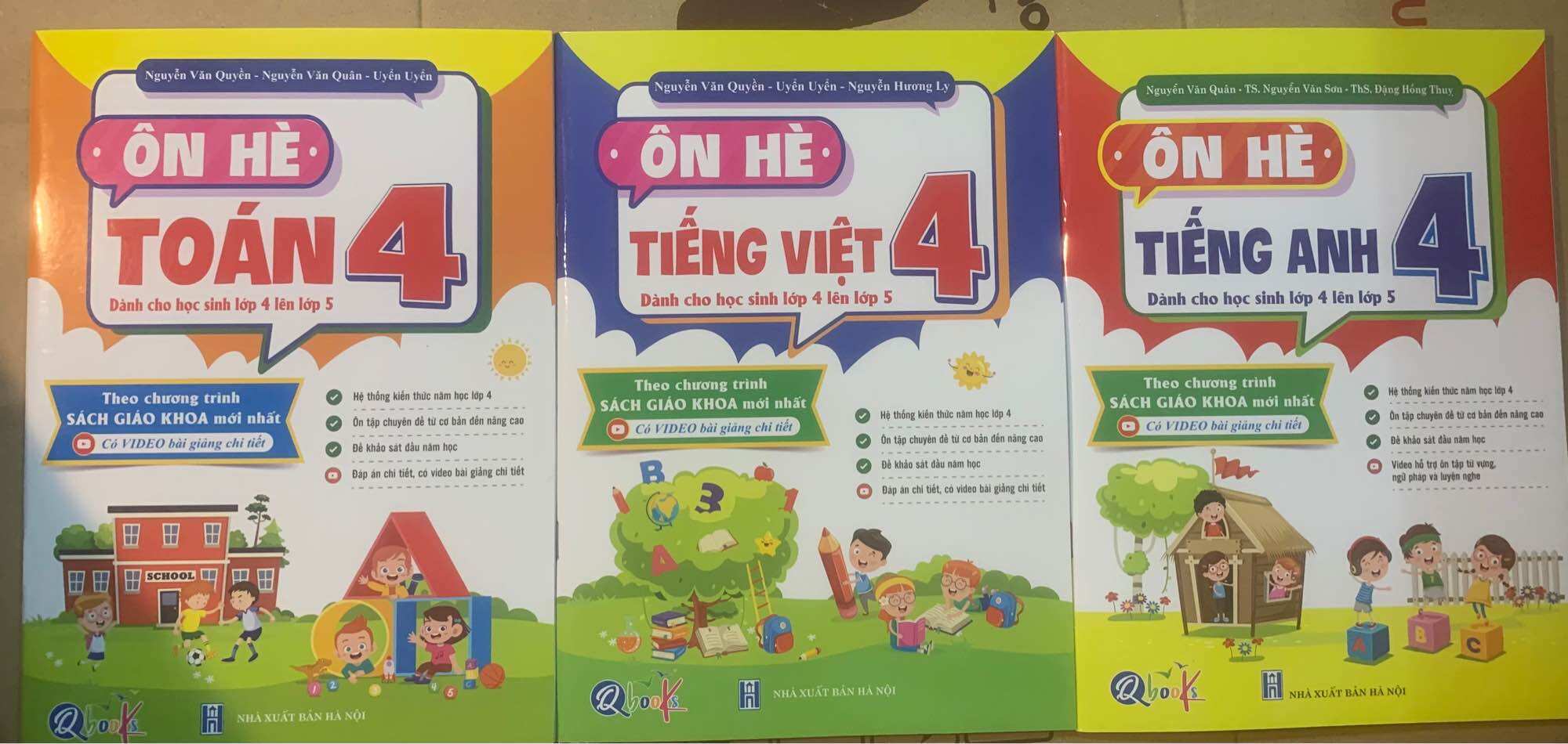 Combo ôn tập hè toán - tiếng việt- tiếng anh lớp 4 lên 5