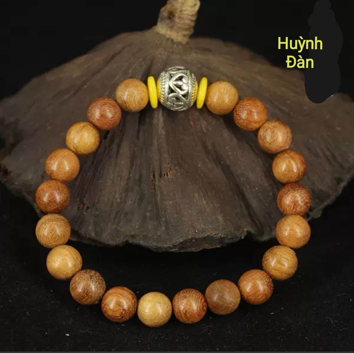 Vòng gỗ danh mộc nam nữ nạm charm bạc