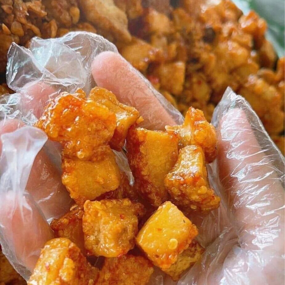 Tóp mỡ rim mắm tỏi 100gam