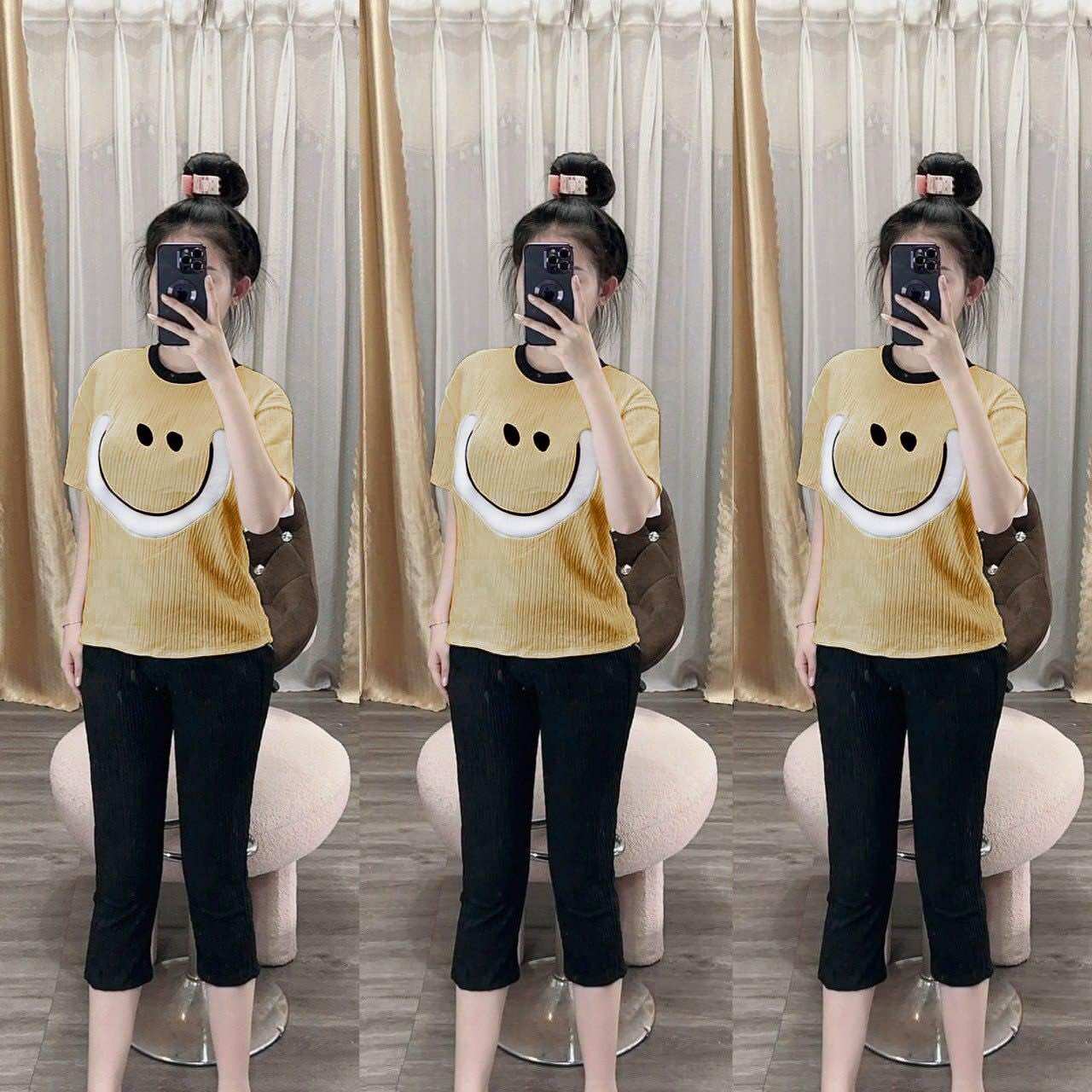 Bộ lững thêu mặt cười bigsize 68-95kg