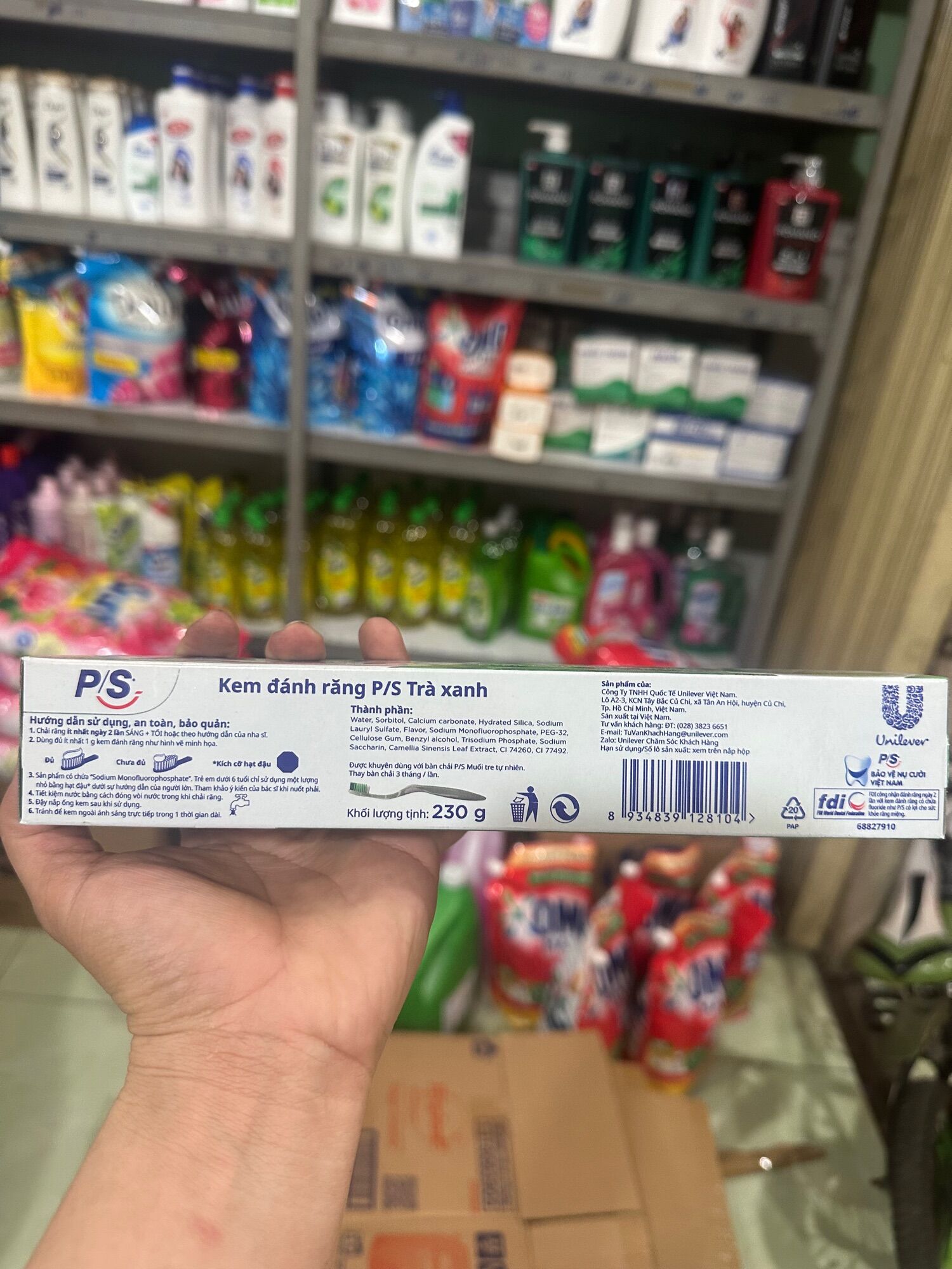 Kem đánh răng PS hương trà xanh 230g