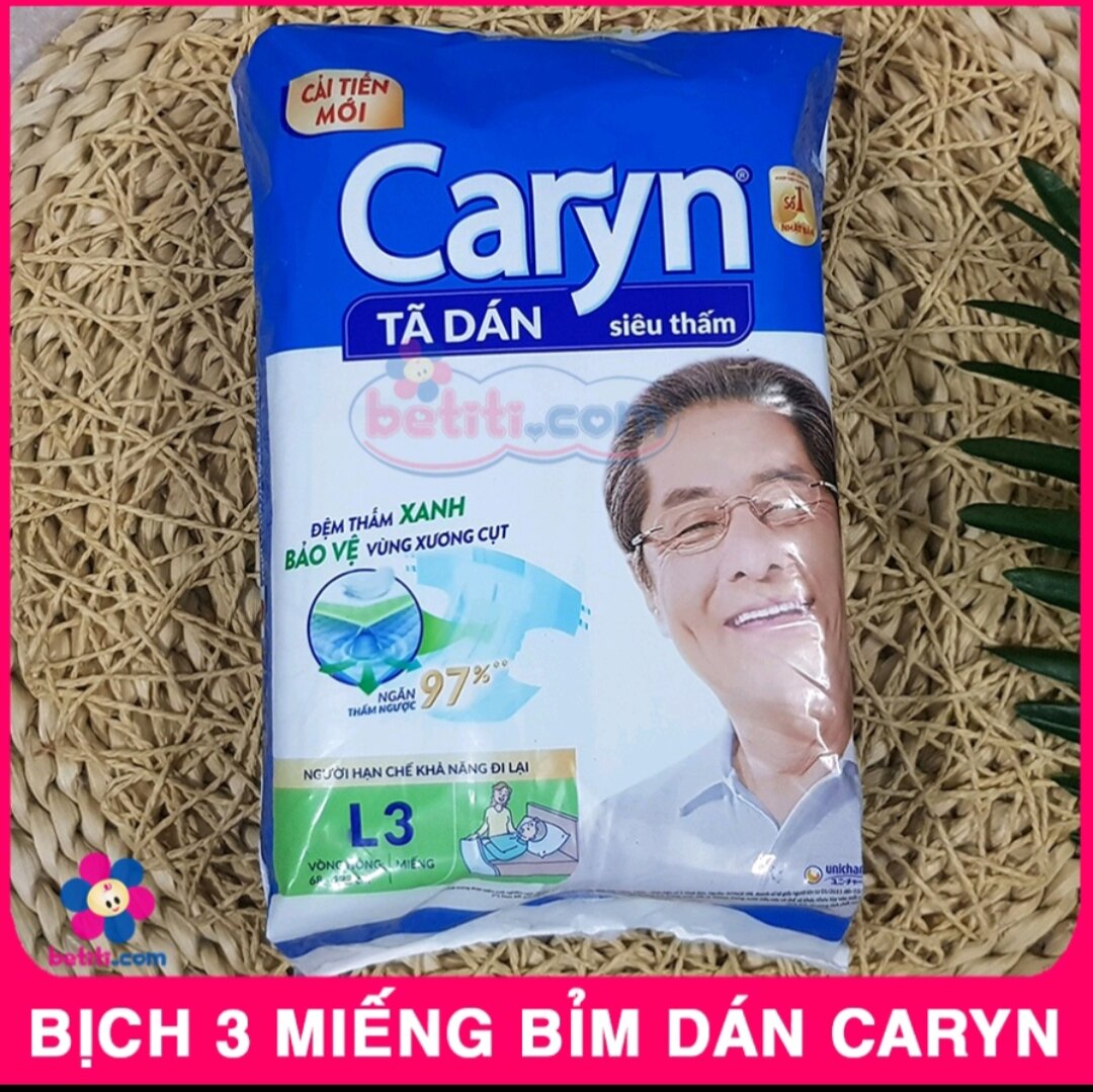 Bịch 3 miếng bỉm dán Caryn cho mẹ sau sinh L3 - Tã dán caryn cho người lớn