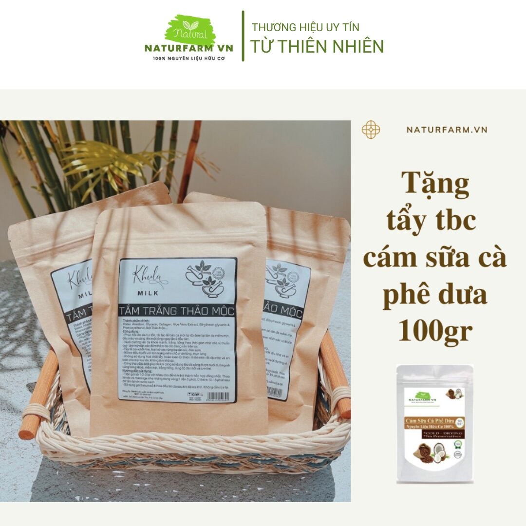 [Hcm]Tắm Trắng Thảo Mộc Khula Milk - Cam Kết Tắm Là Trắng