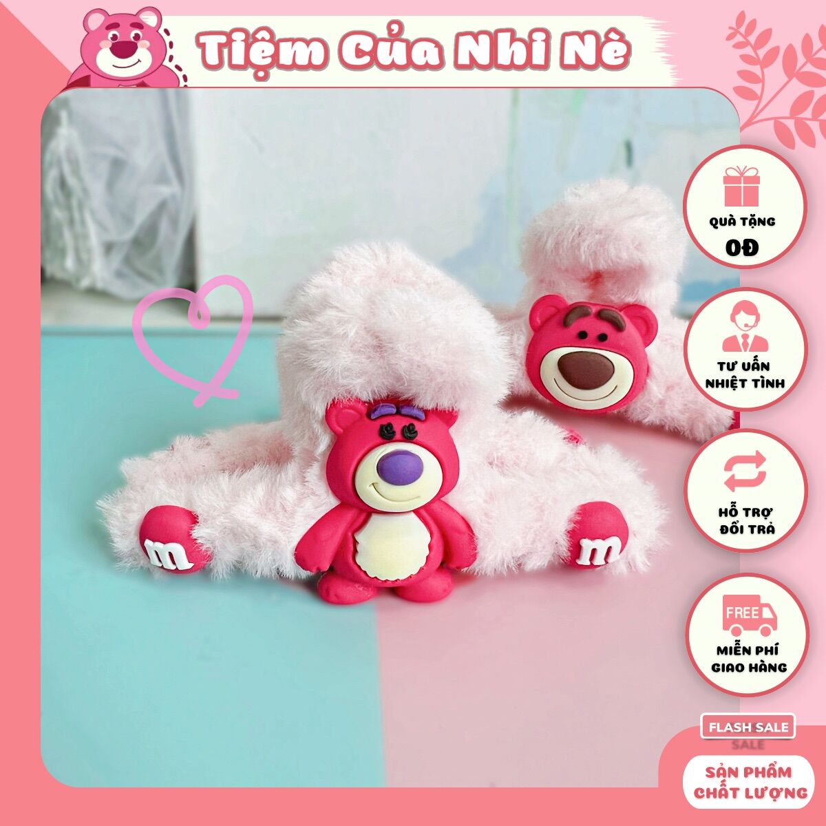 KẸP TÓC GẤU DÂU LOTSO