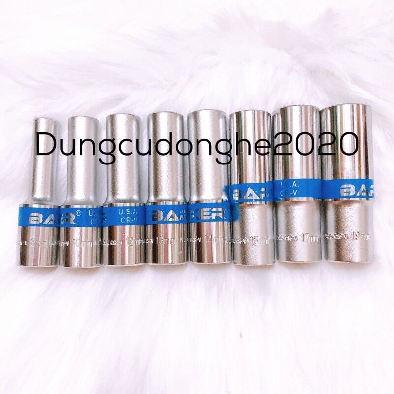 Bộ đầu tuýp, đầu khẩu dài 1/2 barker/top 8,10,12,13,14,15,17,19