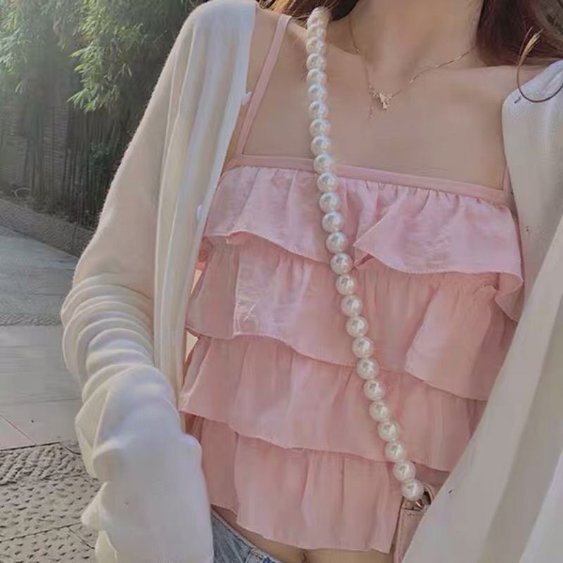 ✅áo dây bèo nhí xếp tầng xinh quá nàng ơi✅