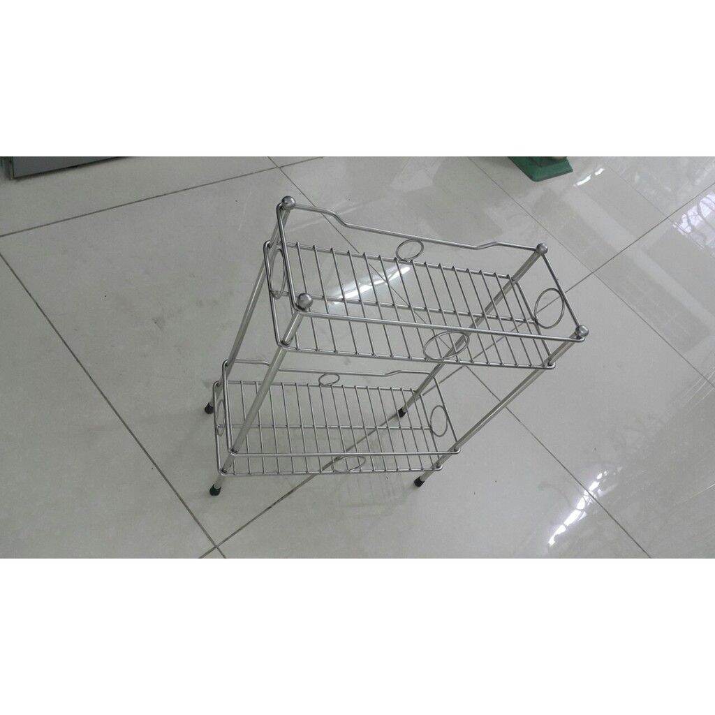 Kệ để đồ 2 tầng inox 304