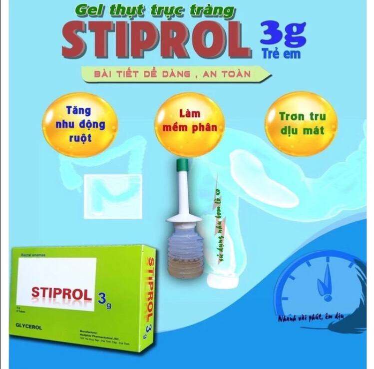 Gel Thụt Trực Tràng STIPROL |Hộp 6 Tuýp 3G/9G| Hỗ Trợ Giảm Táo Bón Cho Trẻ Em Và Người Lớn