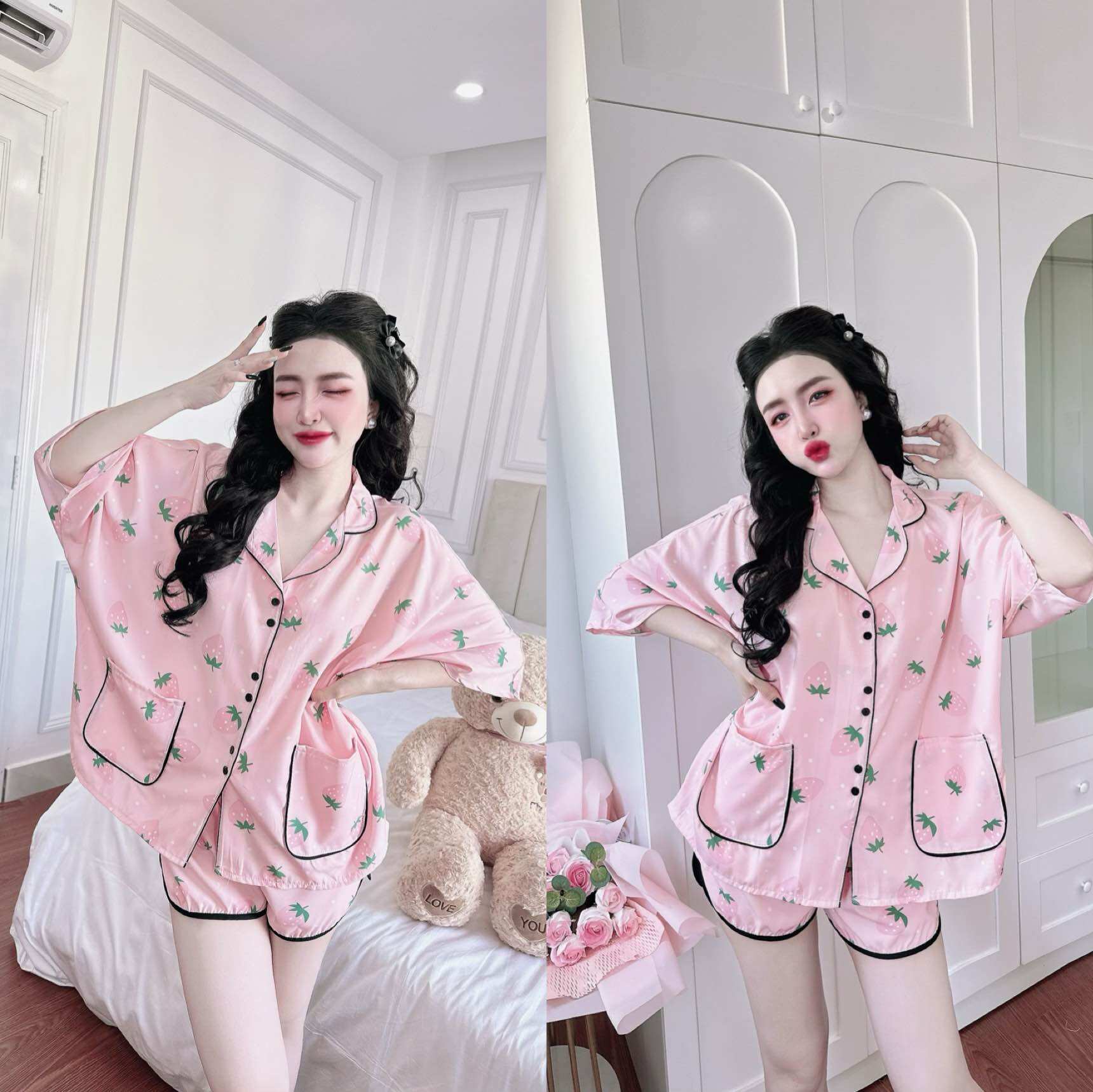 Đồ bộ Cánh dơi Bigsize 50-100kg mặc nhà cho nữ lụa đùi Y
