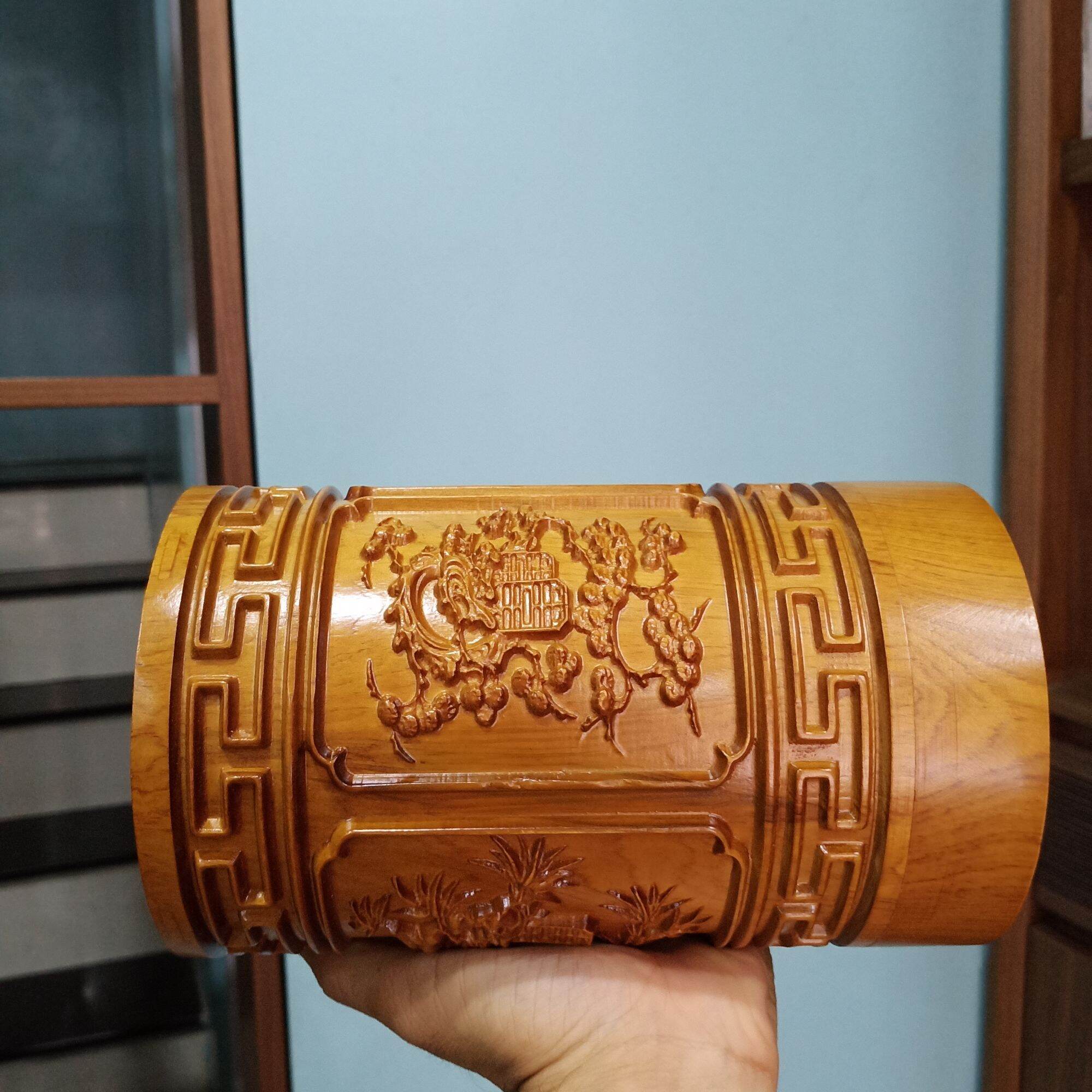 Hộp đựng chè gỗ bách xanh