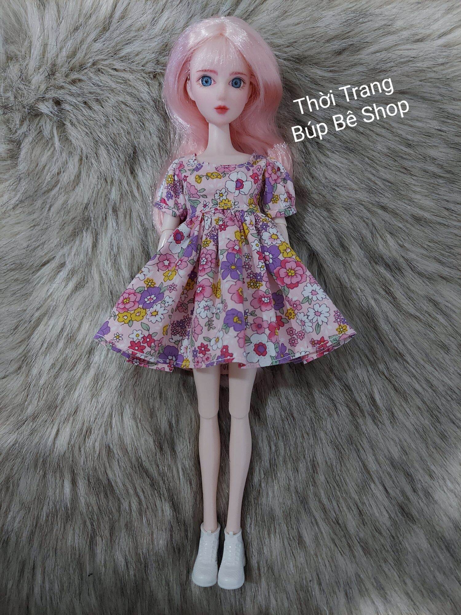 Đầm xinh cho búp bê,size barbie, xinyi.30cm.60cm