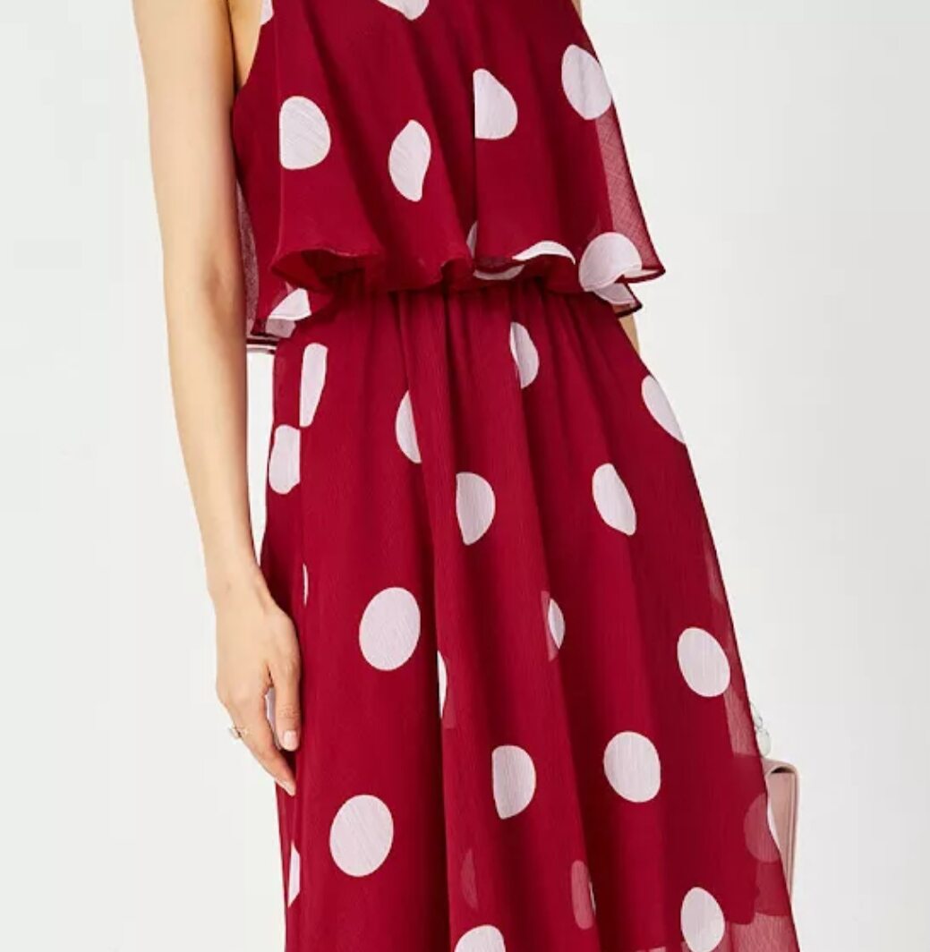 Đầm dây voan phối bèo chân váy so le Vero Moda / Bluesky fashion
