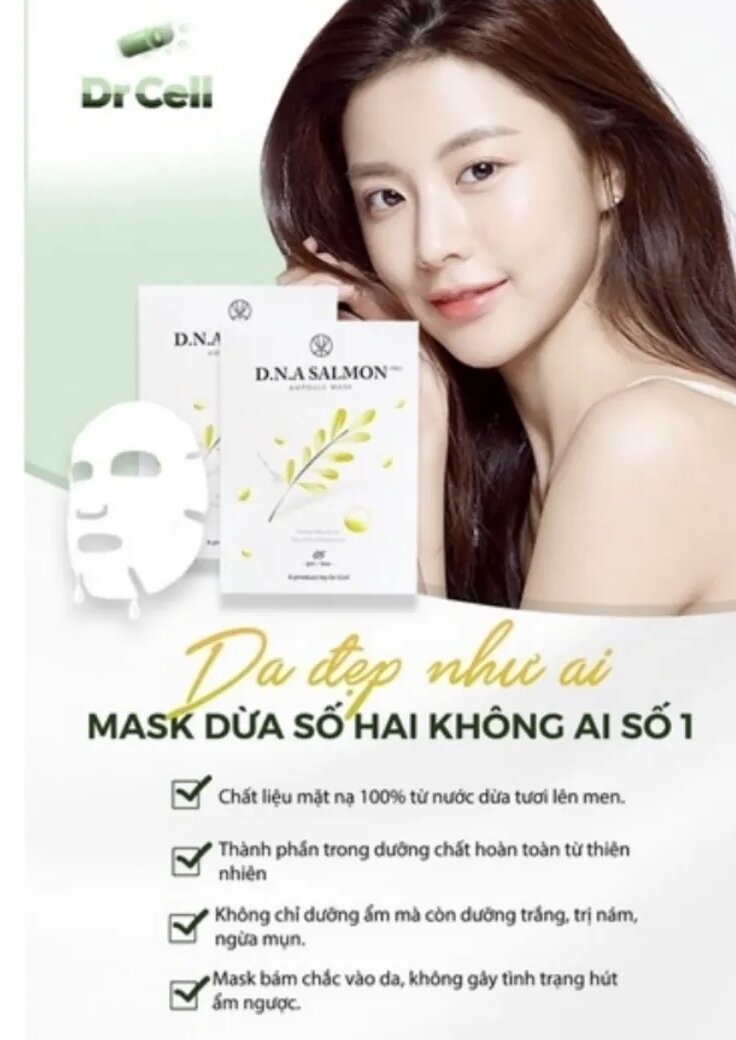 Mặt nạ dừa Salmon Dr cell chính hãng