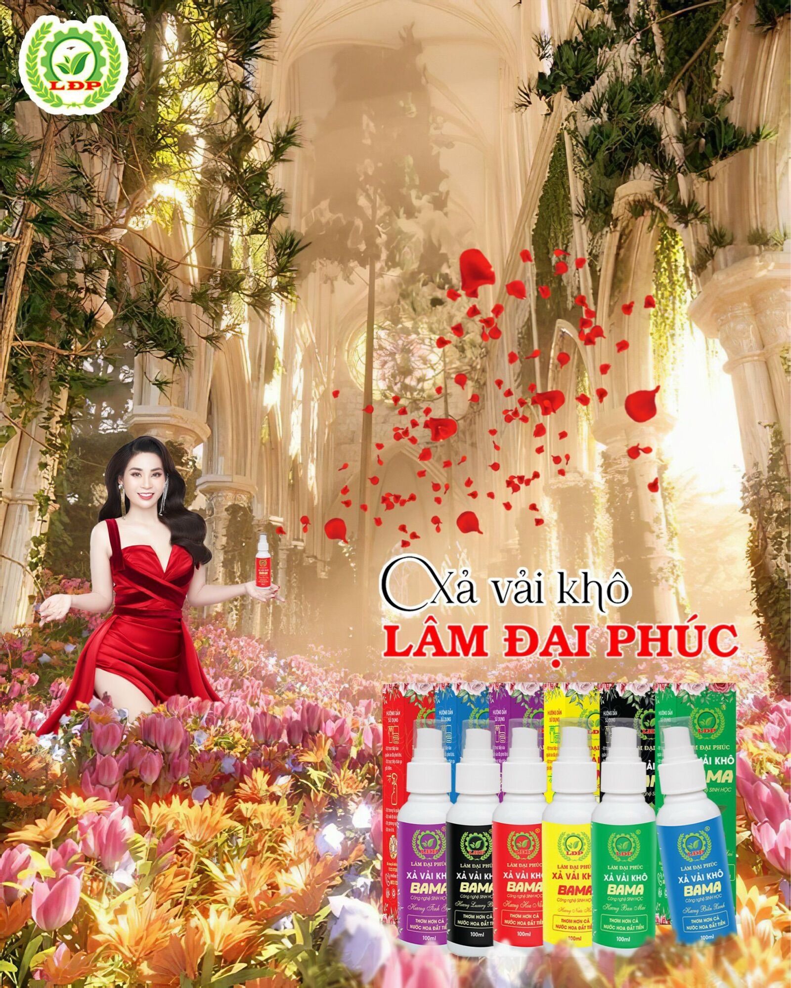 NƯỚC XỊT XẢ VẢI KHÔ ( màu đỏ )- LÂM ĐẠI PHÚC