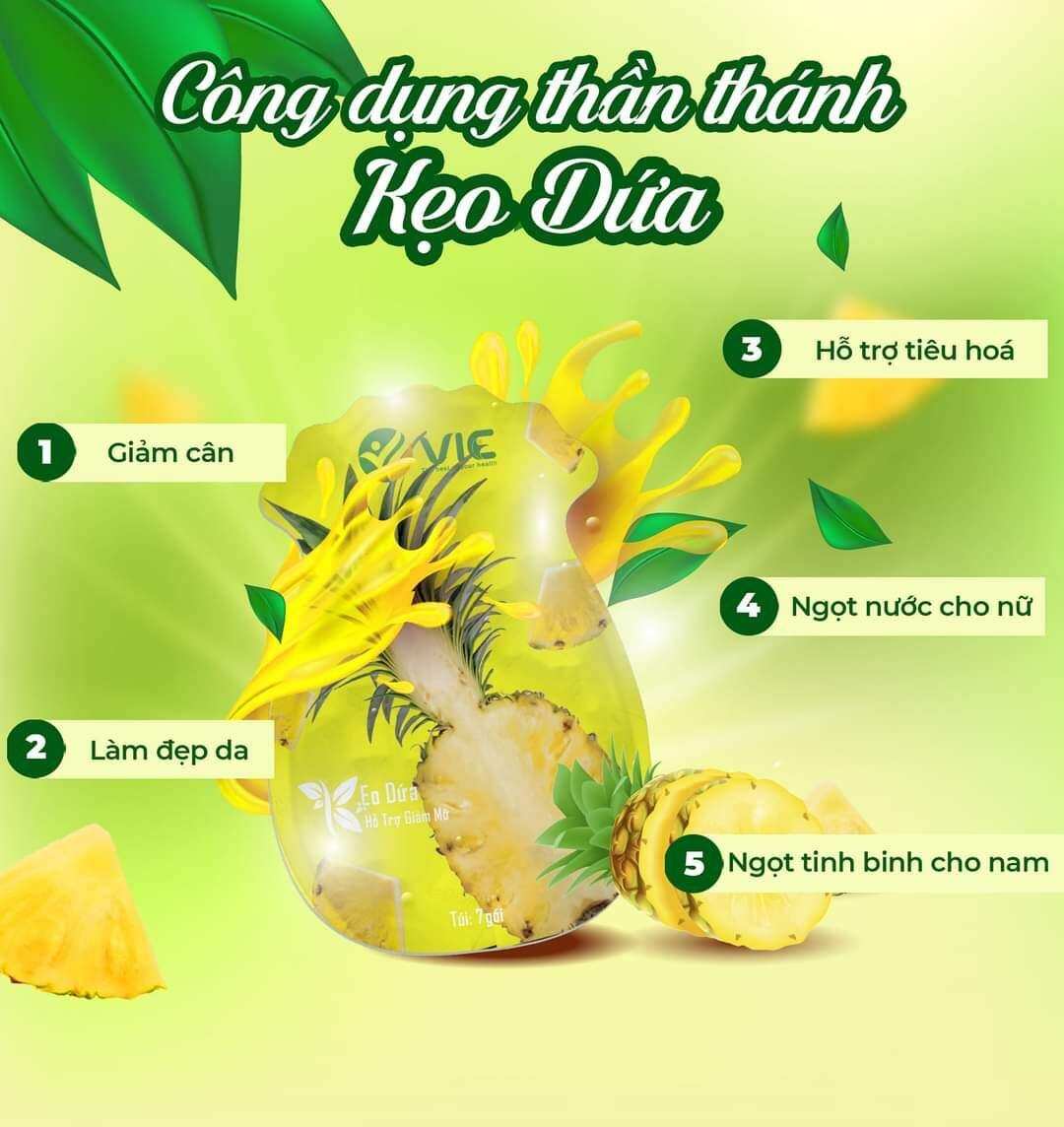 Combo kẹo dứa và detox 7 ngày