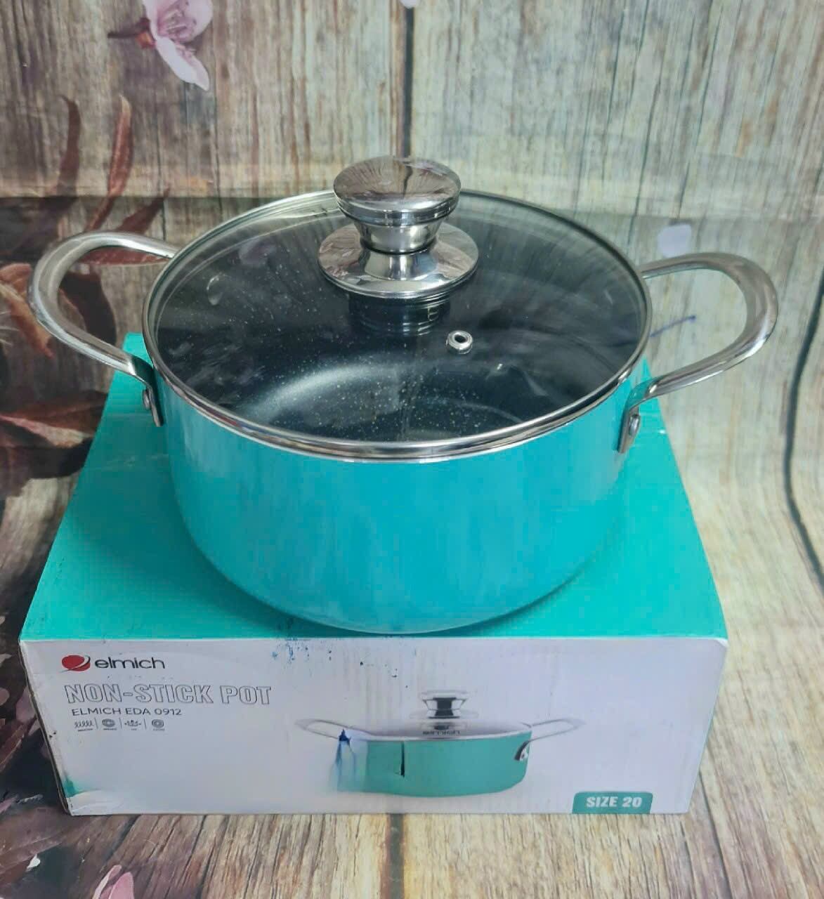 nồi Elmich vân đá 20cm xài bếp từ - nồi elmich vân đá xài bếp từ
