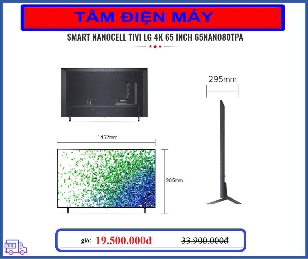 Smart Nanocell Tivi LG 4K 65 Inch 65NANO80TPA