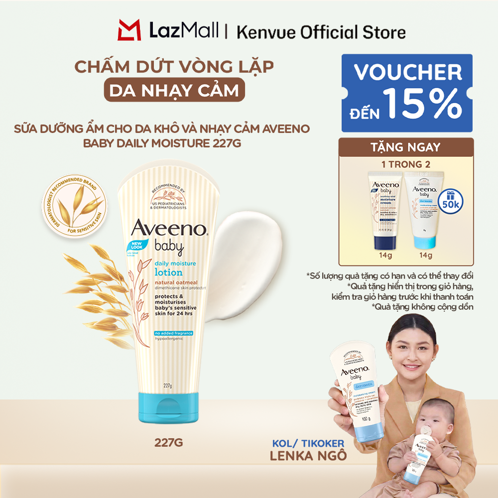 Sữa dưỡng ẩm cho da khô và nhạy cảm Aveeno Daily Moisture 227ml