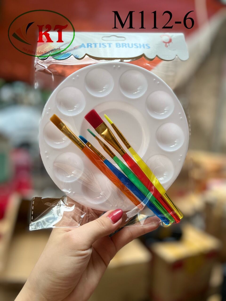 Vỉ pha màu nước kèm bộ cọ giá sỉ